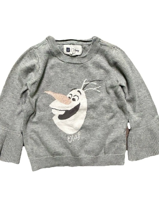 Disney Other - Baby Gap Disney Frozen Olaf Grey Crewneck Sweater Size 2T Elsa Ana